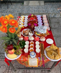 Mâm cúng thôi nôi Biên Hoà